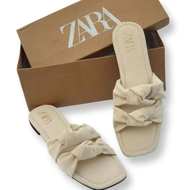 ZARA DOUBLE STRAP KNOT SANDALS