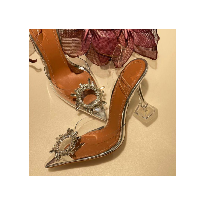 MANOLO BLAHNIK TRANPARENT SUN HEEL