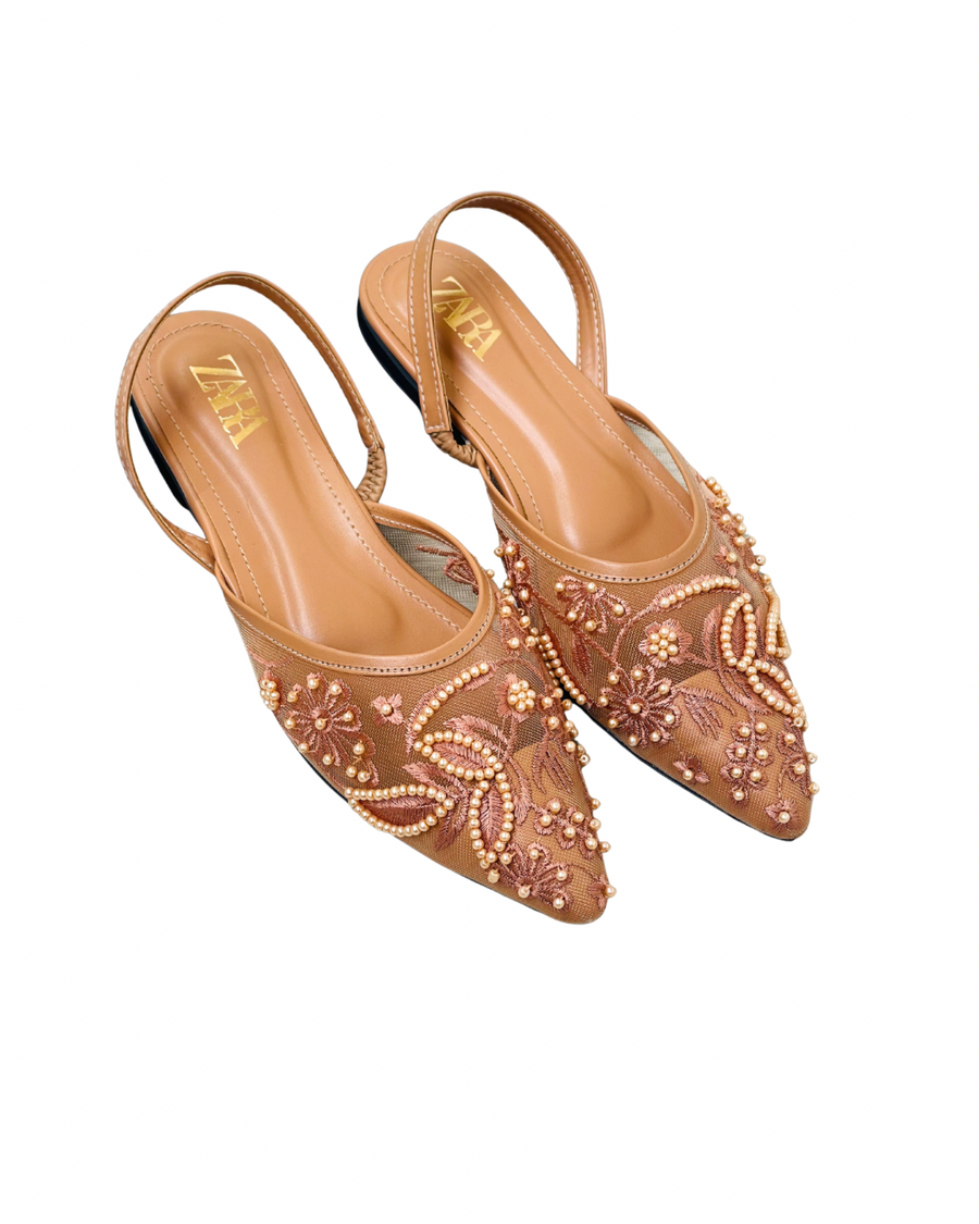 ZARA SLINGBACK FLATS