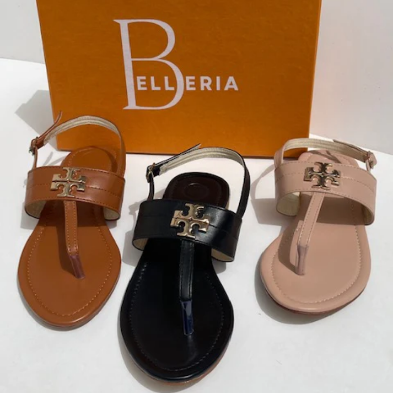 TORY BURCH EVERLY T-STRAP FLAT SANDALS