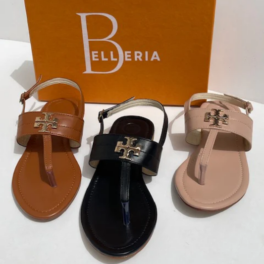 TORY BURCH EVERLY T-STRAP FLAT SANDALS