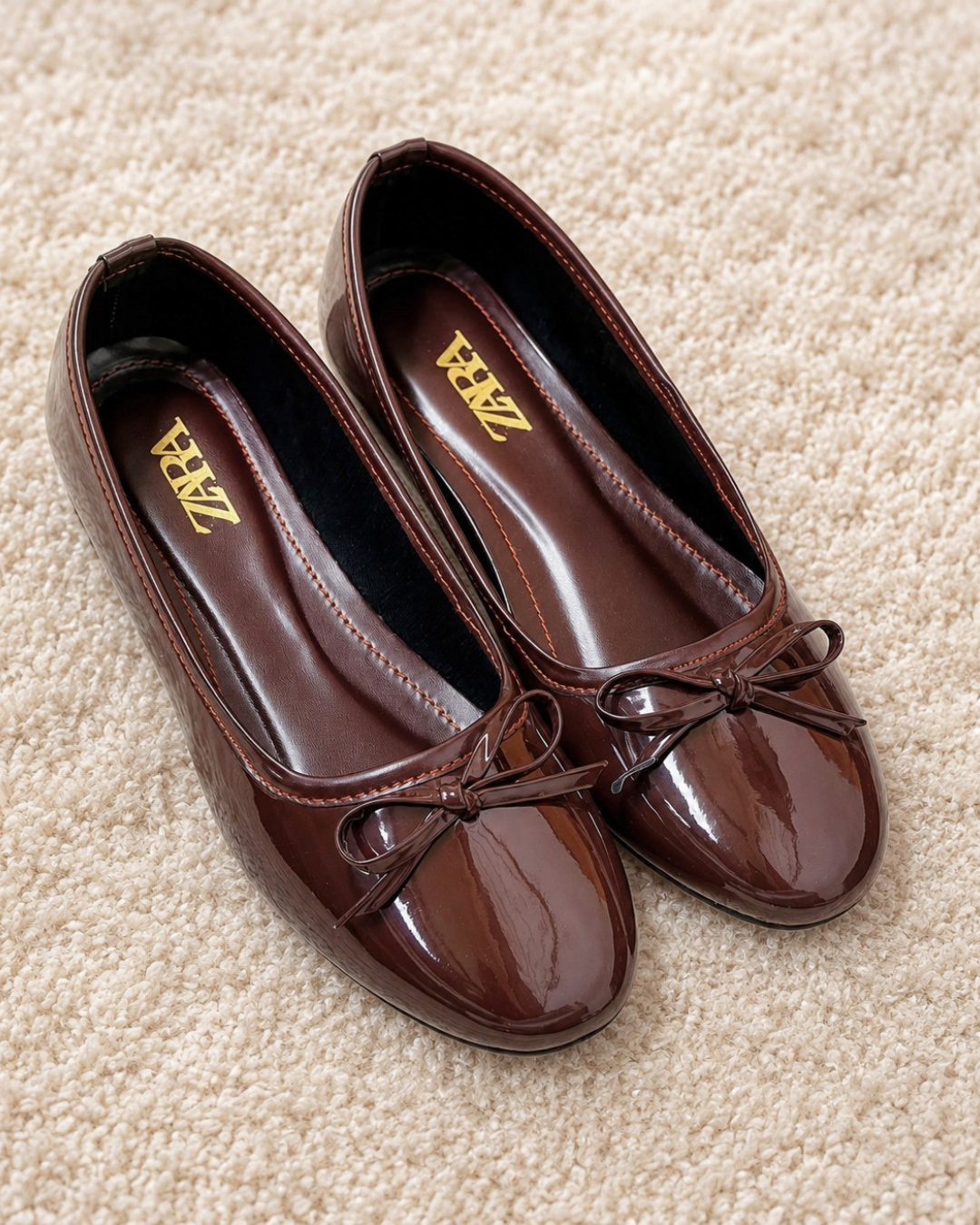 ZARA PATENT PUMPS