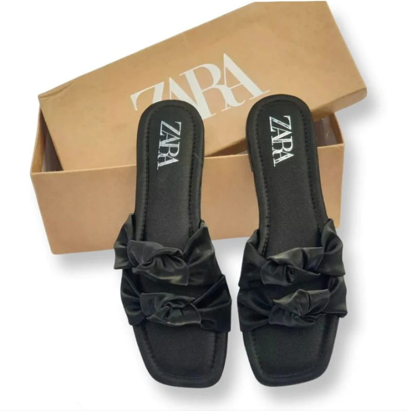 ZARA DOUBLE STRAP KNOT SANDALS
