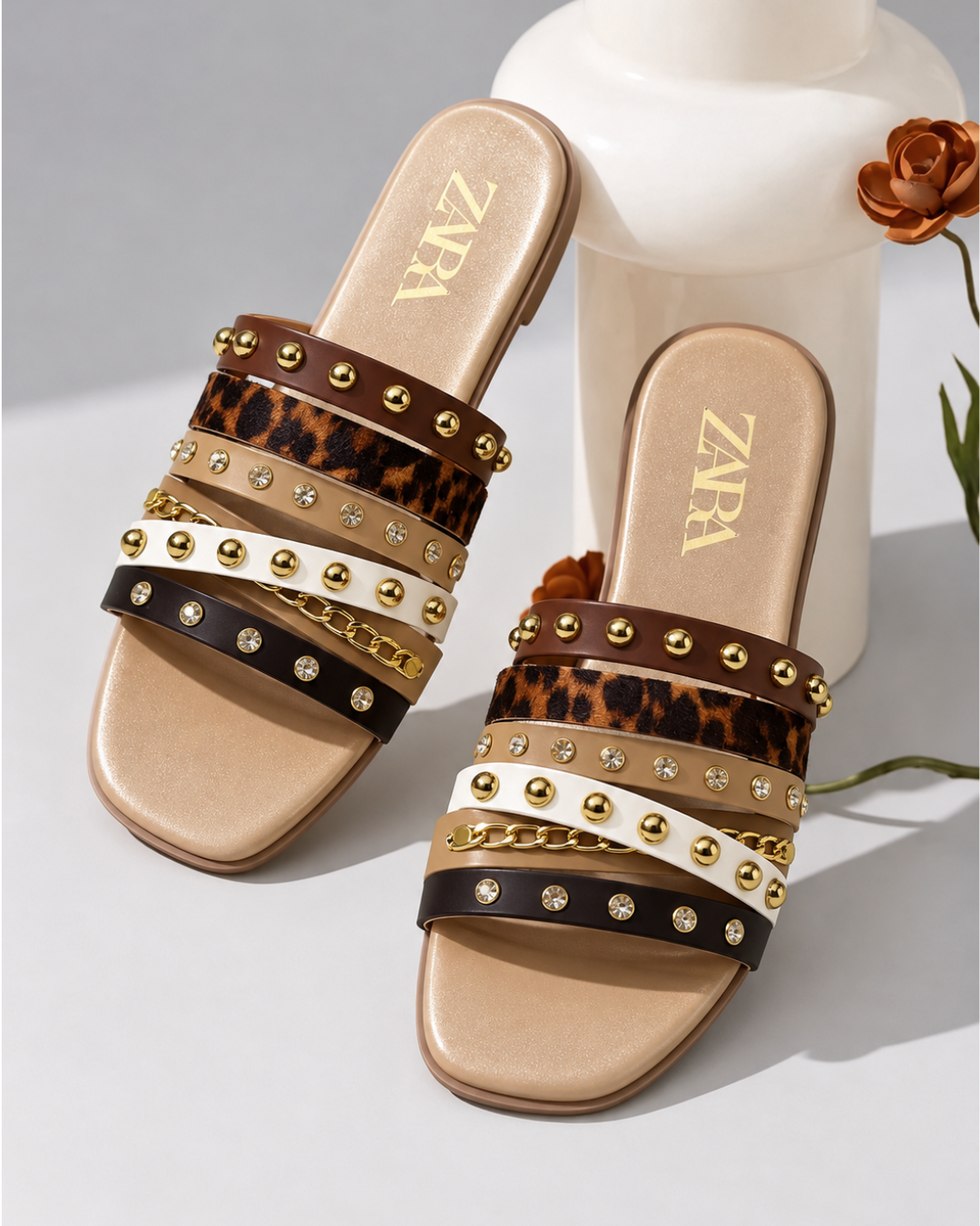STUDDED STATEMENT FLATS