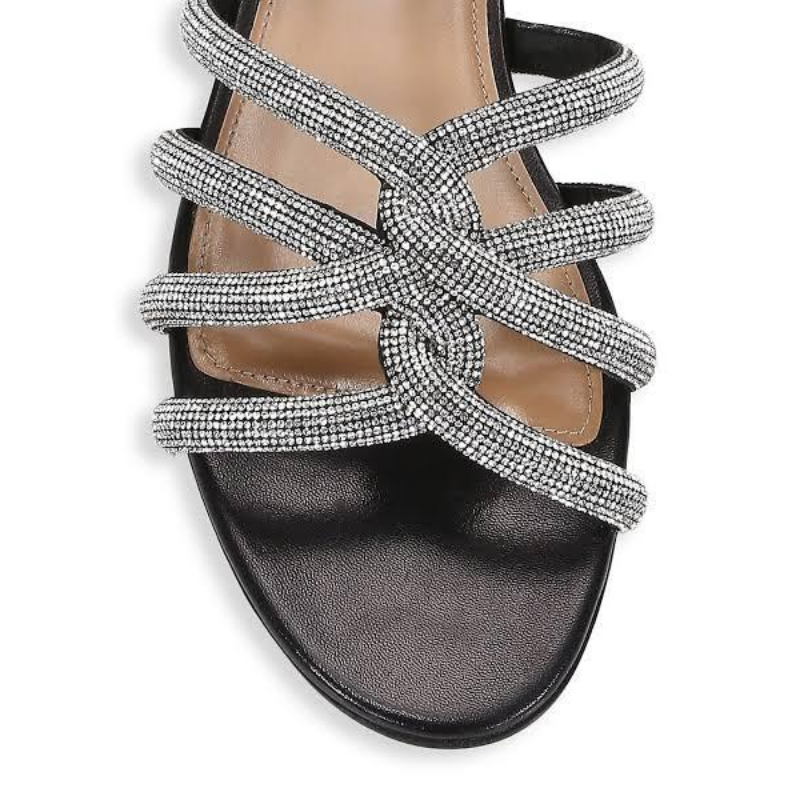 AQUAZZURA MOONDUST FLAT SANDALS