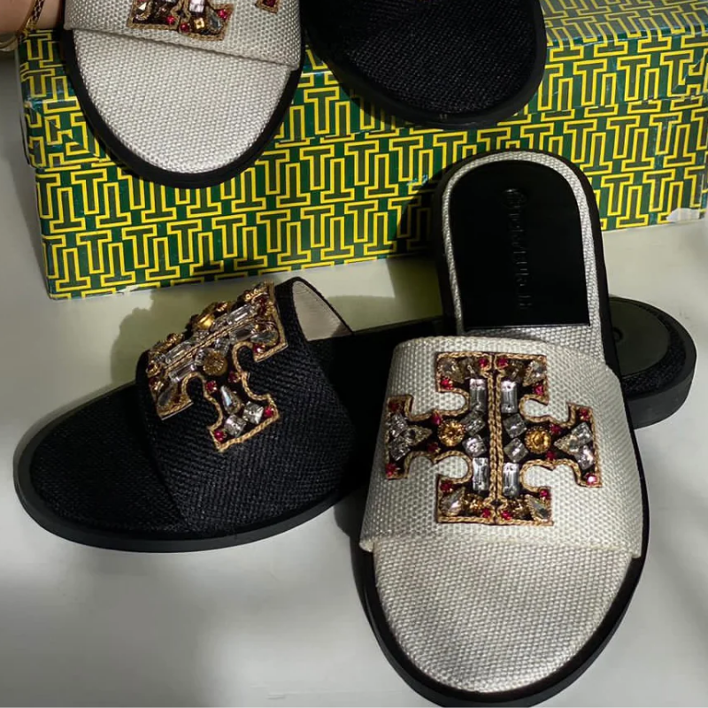 TORY BURCH INES EMBELLISHED SLIDES