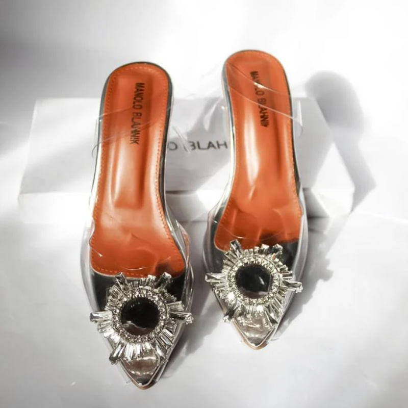 MANOLO BLAHNIK TRANPARENT SUN HEEL