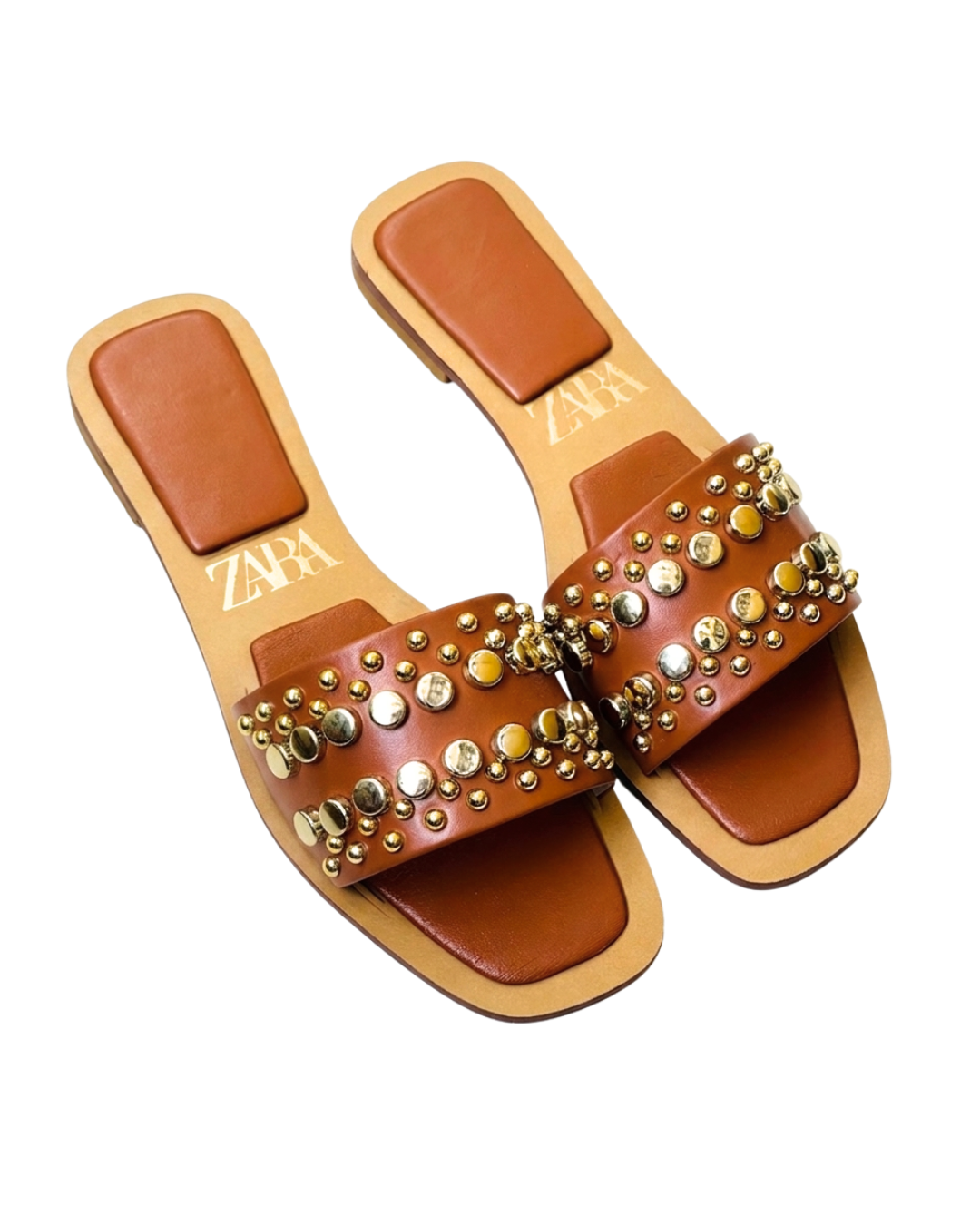 ZARA STUD FLATS