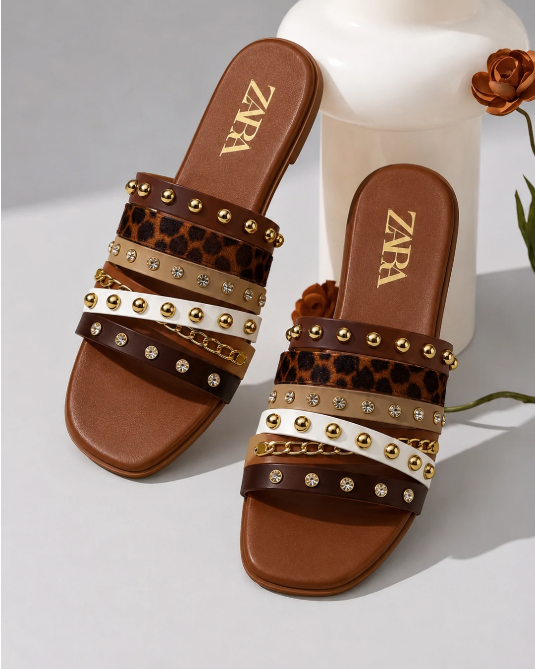 STUDDED STATEMENT FLATS