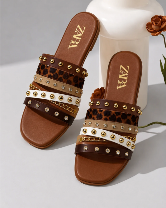 STUDDED STATEMENT FLATS