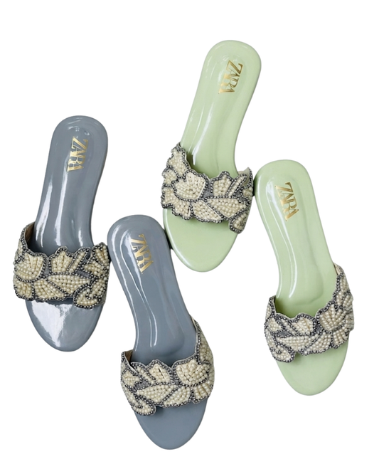ZARA PEARL FLATS