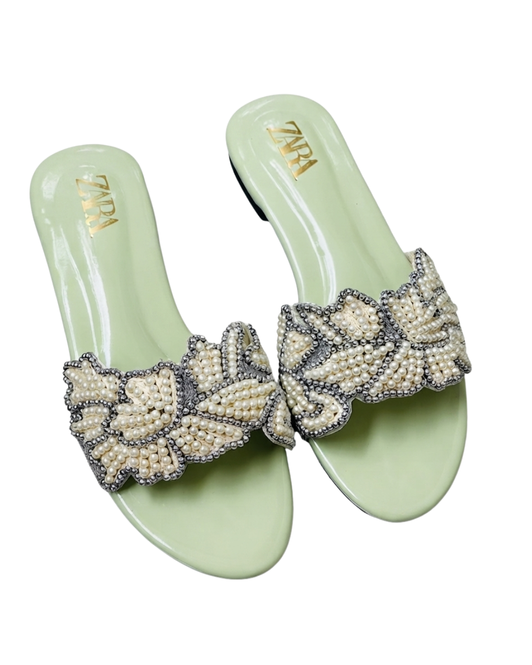 ZARA PEARL FLATS