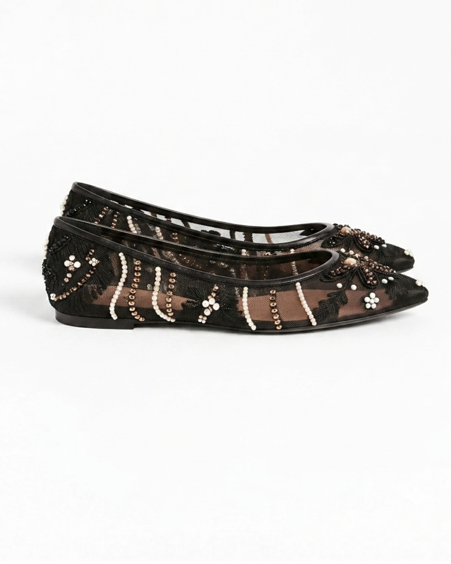 ZARA EMBROIDERED PUMPS