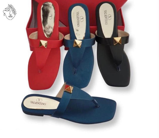 VALENTINO T-STRAP FLAT SANDALS
