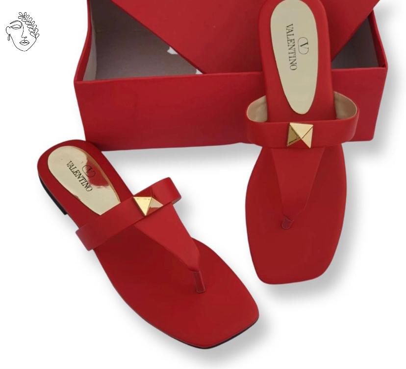 VALENTINO T-STRAP FLAT SANDALS