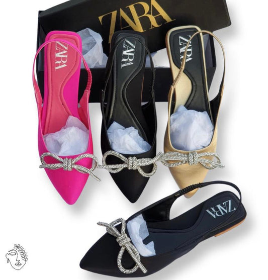 ZARA - BOW FLAT PUMPS